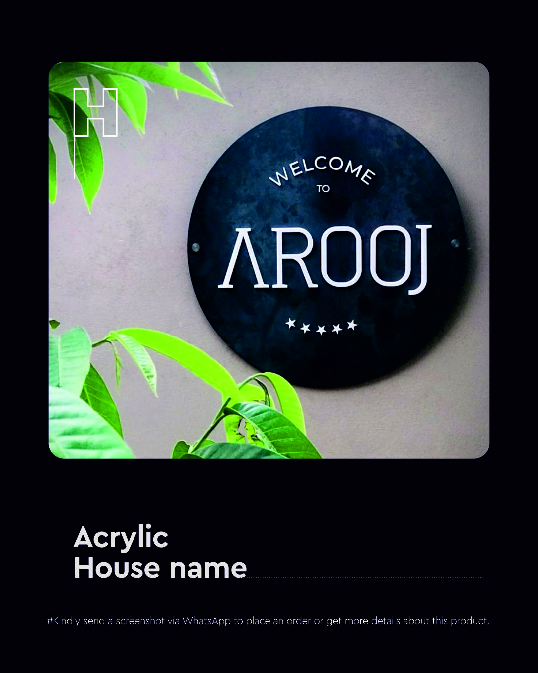 acrylic house name board acrylic house name board