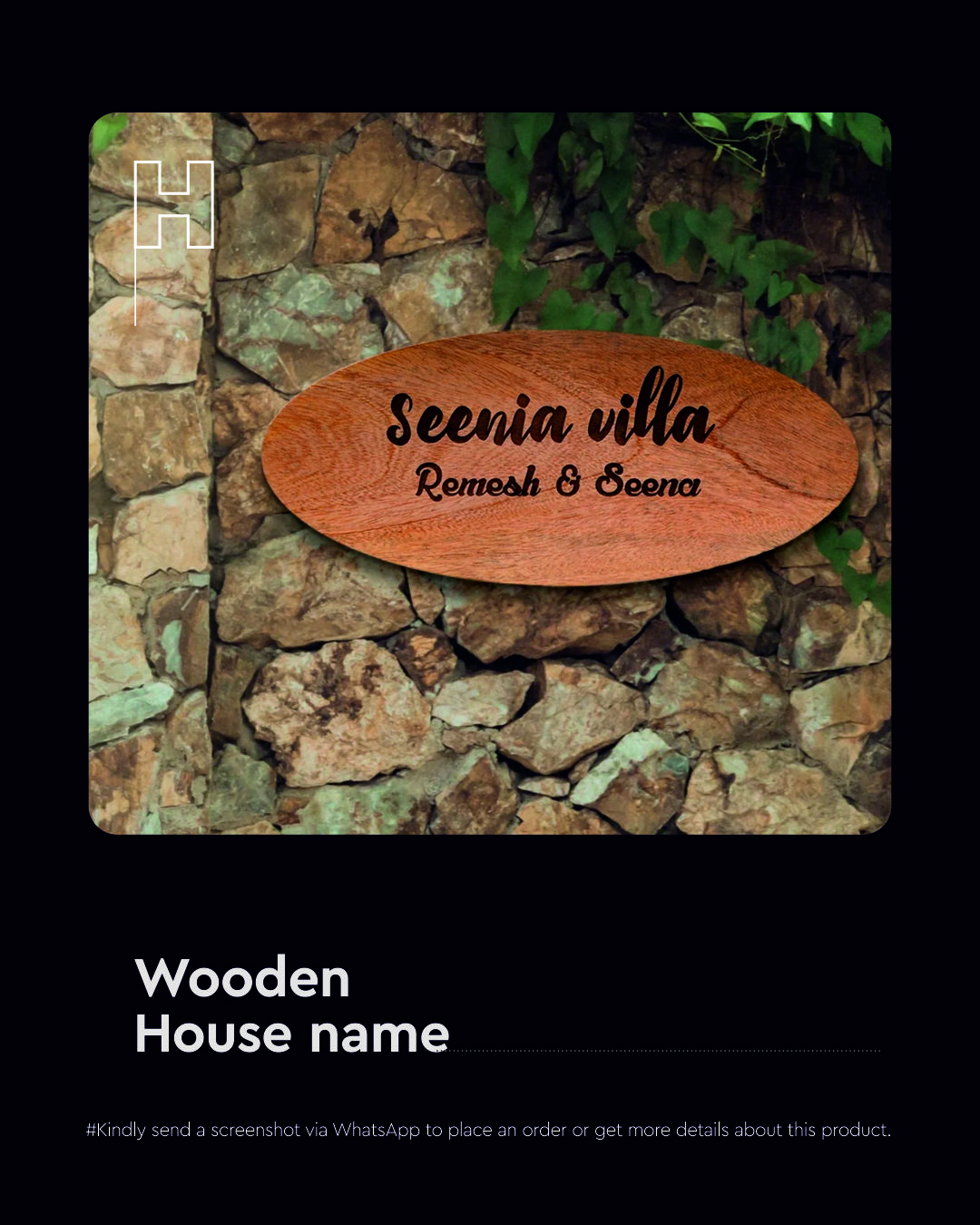 wooden house name board wooden house name board